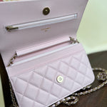 CHANEL Handbag 22S LIGHT PINK CAVIAR QUILTED WALLET ON CHAIN GHW (WOC) - Redeluxe