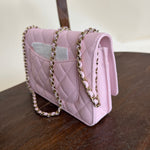 CHANEL Handbag 22S LIGHT PINK CAVIAR QUILTED WALLET ON CHAIN GHW (WOC) - Redeluxe