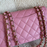 CHANEL Handbag 22S Pink Caviar Quilted Classic Flap Small LGHW - Redeluxe