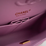 CHANEL Handbag 22S Pink Caviar Quilted Classic Flap Small Light Gold Hardware - Redeluxe