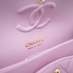 CHANEL Handbag 22S Pink Caviar Quilted Classic Flap Small Light Gold Hardware - Redeluxe