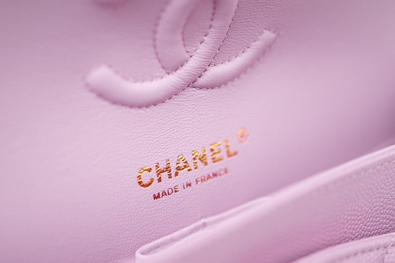 CHANEL Handbag 22S Pink Caviar Quilted Classic Flap Small Light Gold Hardware - Redeluxe