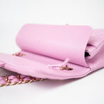 CHANEL Handbag 22S Pink Caviar Quilted Classic Flap Small Light Gold Hardware - Redeluxe