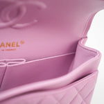 CHANEL Handbag 22S Pink Caviar Quilted Classic Flap Small Light Gold Hardware - Redeluxe