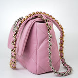 CHANEL Handbag 22S Pink Lambskin Quilted 19 Small Reverse Mixed Hardware - Redeluxe