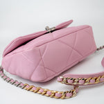 CHANEL Handbag 22S Pink Lambskin Quilted 19 Small Reverse Mixed Hardware - Redeluxe