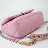 CHANEL Handbag 22S Pink Lambskin Quilted 19 Small Reverse Mixed Hardware - Redeluxe