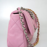 CHANEL Handbag 22S Pink Lambskin Quilted 19 Small Reverse Mixed Hardware - Redeluxe