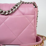 CHANEL Handbag 22S Pink Lambskin Quilted 19 Small Reverse Mixed Hardware - Redeluxe