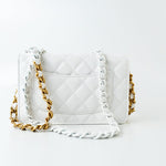 CHANEL Handbag 22S White Lambskin Quilted Wallet on Chain (WOC) - Redeluxe