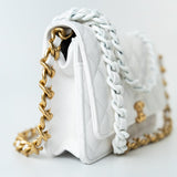 CHANEL Handbag 22S White Lambskin Quilted Wallet on Chain (WOC) - Redeluxe