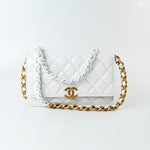 CHANEL Handbag 22S White Lambskin Quilted Wallet on Chain (WOC) - Redeluxe