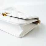 CHANEL Handbag 22S White Lambskin Quilted Wallet on Chain (WOC) - Redeluxe