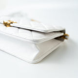 CHANEL Handbag 22S White Lambskin Quilted Wallet on Chain (WOC) - Redeluxe