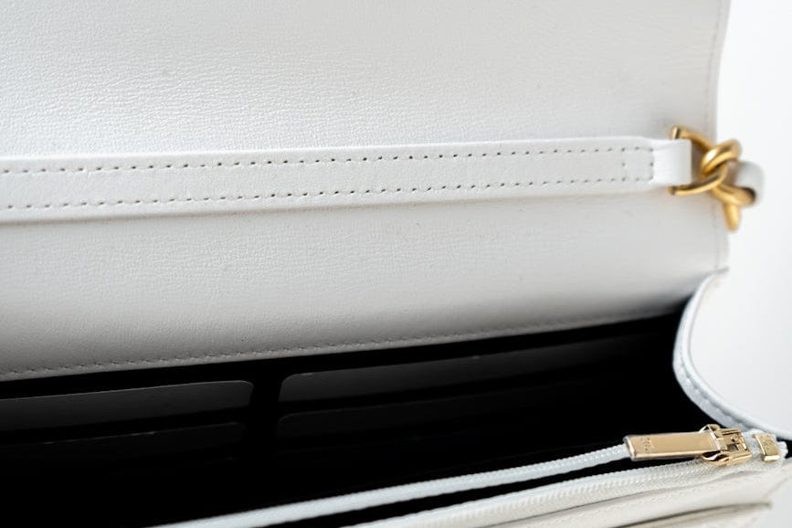 CHANEL Handbag 22S White Lambskin Quilted Wallet on Chain (WOC) - Redeluxe