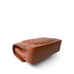 CHANEL Handbag 23A Light Brown Caviar Quilted Classic Flap Small Light Gold Hardware - Redeluxe