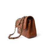 CHANEL Handbag 23A Light Brown Caviar Quilted Classic Flap Small Light Gold Hardware - Redeluxe