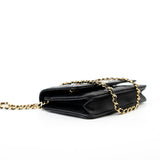 CHANEL Handbag 23C Black Lambskin Quilted Cruise Heart Wallet on Chain (WOC) LGHW - Redeluxe