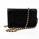 CHANEL Handbag 23C Black Lambskin Quilted Cruise Heart Wallet on Chain (WOC) LGHW - Redeluxe