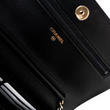 CHANEL Handbag 23C Black Lambskin Quilted Cruise Heart Wallet on Chain (WOC) LGHW - Redeluxe