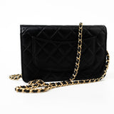 CHANEL Handbag 23C Black Lambskin Quilted Cruise Heart Wallet on Chain (WOC) LGHW - Redeluxe