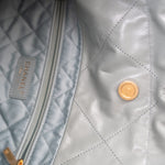 CHANEL Handbag 23C Small Grey green Calfskin Quilted 22 Drawstring Bag - Redeluxe