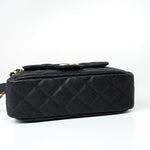 CHANEL Handbag 23P Black Caviar Quilted Hobo Bag Small Antique Gold Hardware - Redeluxe