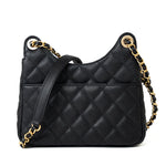 CHANEL Handbag 23P Black Caviar Quilted Hobo Bag Small Antique Gold Hardware - Redeluxe