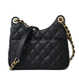 CHANEL Handbag 23P Black Caviar Quilted Hobo Bag Small Antique Gold Hardware - Redeluxe