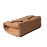 CHANEL Handbag 23P Caramel Quilted Chanel Chain Single Flap Bag Antique Gold Hardware - Redeluxe