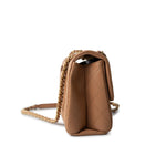 CHANEL Handbag 23P Caramel Quilted Chanel Chain Single Flap Bag Antique Gold Hardware - Redeluxe