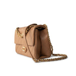 CHANEL Handbag 23P Caramel Quilted Chanel Chain Single Flap Bag Antique Gold Hardware - Redeluxe