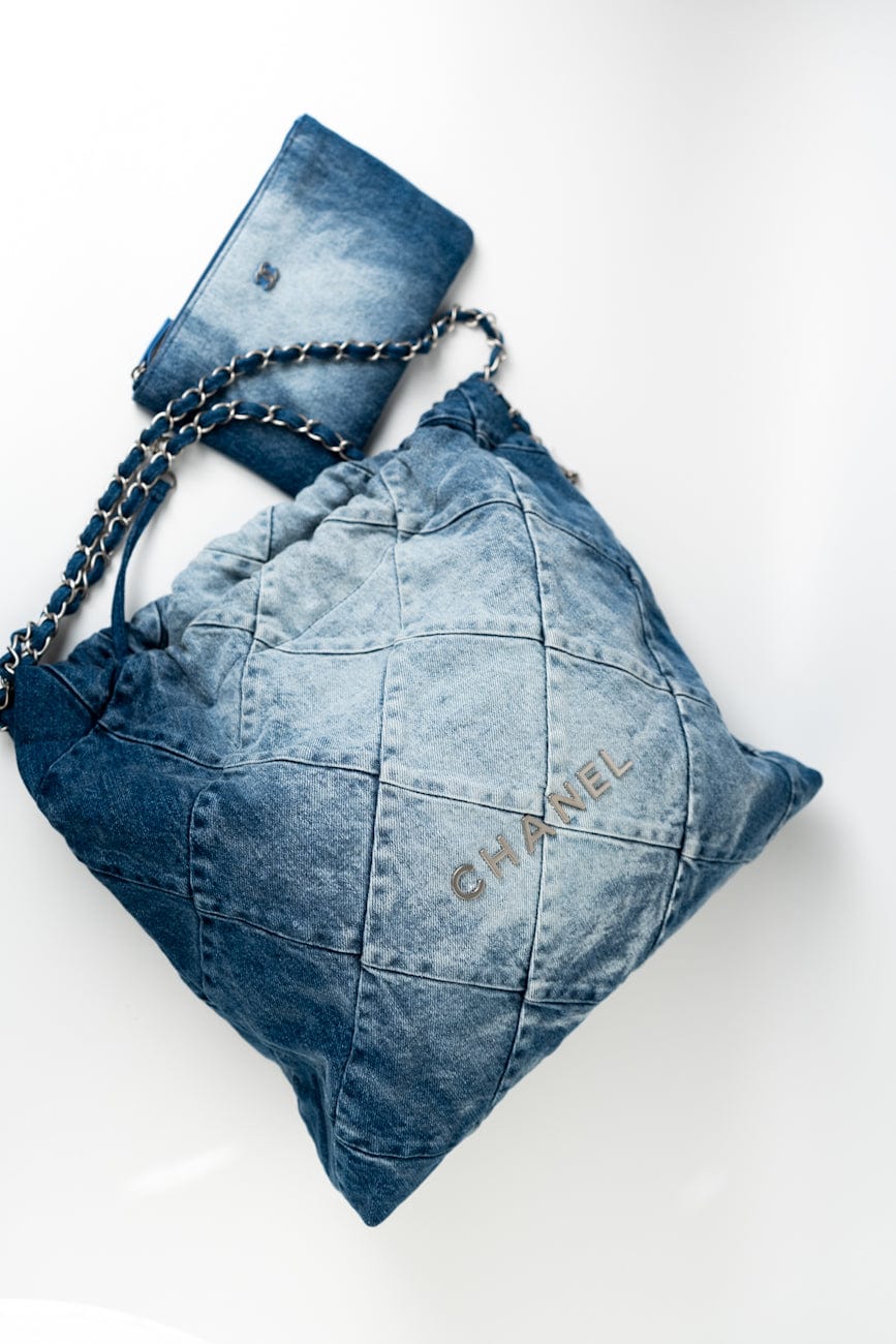 Buy 23P Denim Quilted 2.2 Drawstring Bag Medium | Exclusive Buy 23P Denim Quilted 2.2 Drawstring Bag Medium | Exclusive
