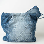 CHANEL Handbag 23P Denim Quilted 22 Drawstring Bag Medium - Redeluxe