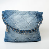 CHANEL Handbag 23P Denim Quilted 22 Small Drawstring Bag - Redeluxe