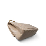 CHANEL Handbag Beige 15P Beige Crumpled Calfskin Quilted Reissue 2.55 Flap 227 Aged Gold Hardware - Redeluxe