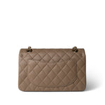 CHANEL Handbag Beige 22A Dark Beige Caviar Quilted Classic Flap Small Light Gold Hardware - Redeluxe