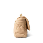 CHANEL Handbag Beige 22C Beige Clair Lambskin Quilted 19 Flap Small Mixed Hardware - Redeluxe