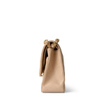 CHANEL Handbag Beige Beige Clair Caviar Quilted Classic Flap Medium Gold Hardware - Redeluxe