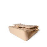 CHANEL Handbag Beige Beige Clair Caviar Quilted Classic Flap Medium Gold Hardware - Redeluxe