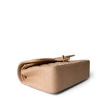 CHANEL Handbag Beige Beige Clair Caviar Quilted Classic Flap Small Gold Hardware - Redeluxe
