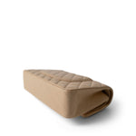 CHANEL Handbag Beige Beige Clair Lambskin Quilted Classic Flap Medium Gold Hardware - Redeluxe