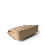 CHANEL Handbag Beige Beige Clair Lambskin Quilted Classic Flap Medium Gold Hardware - Redeluxe