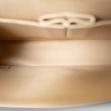 CHANEL Handbag Beige Beige Clair Lambskin Quilted Classic Flap Medium Gold Hardware - Redeluxe