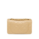 CHANEL Handbag Beige Beige Lambskin Quilted Classic Flap Small Gold Hardware - Redeluxe