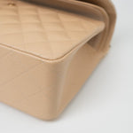 CHANEL Handbag Beige Clair Caviar Quilted Classic Flap Jumbo GHW - Redeluxe