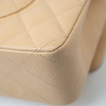 CHANEL Handbag Beige Clair Caviar Quilted Classic Flap Medium Gold Hardware - Redeluxe