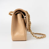 CHANEL Handbag Beige Clair Caviar Quilted Classic Flap Small Gold Hardware - Redeluxe