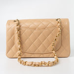 CHANEL Handbag Beige Clair Caviar Quilted Classic Flap Small Gold Hardware - Redeluxe