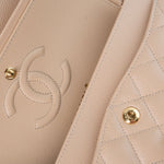 CHANEL Handbag Beige Clair Caviar Quilted Classic Flap Small Gold Hardware - Redeluxe